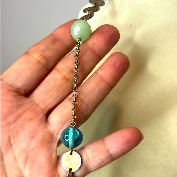 PARK LANE vintage  Ocean Treasures bead necklace 36" Mother of Pearl Amazonite - Picture 4 of 7